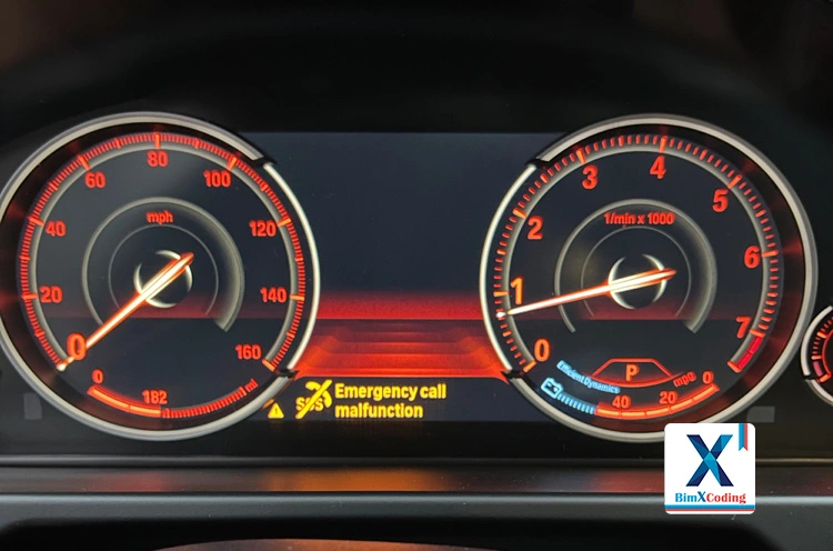 BMW F-Series/G-Series ATM Emergency Call System (TCB/ATM) malfunction removal via diagnostic software (ISTA/ESYS).